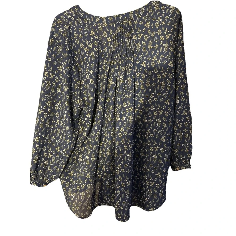 Jachs Girlfriend New York Women's XL Shirt Long Sleeve Floral Blue‎ Green - Picture 6 of 7